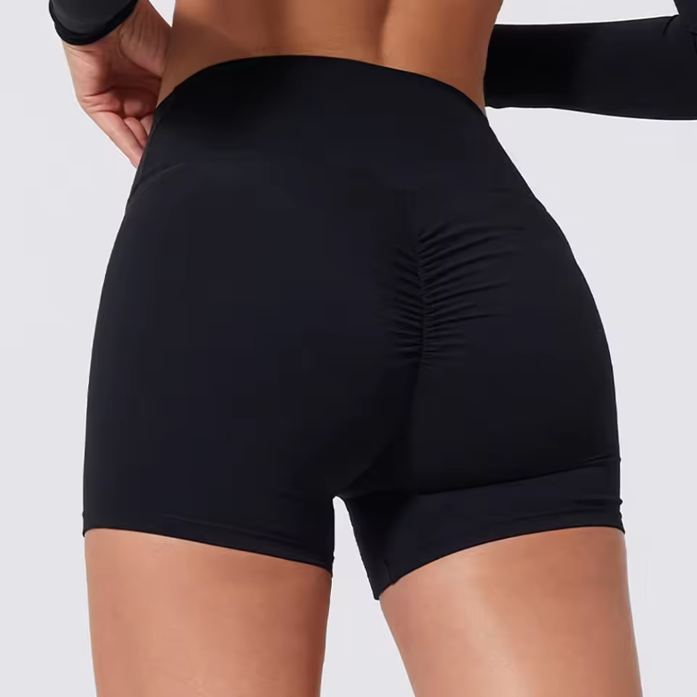 Hoch taillierte Gymshorts für Damen