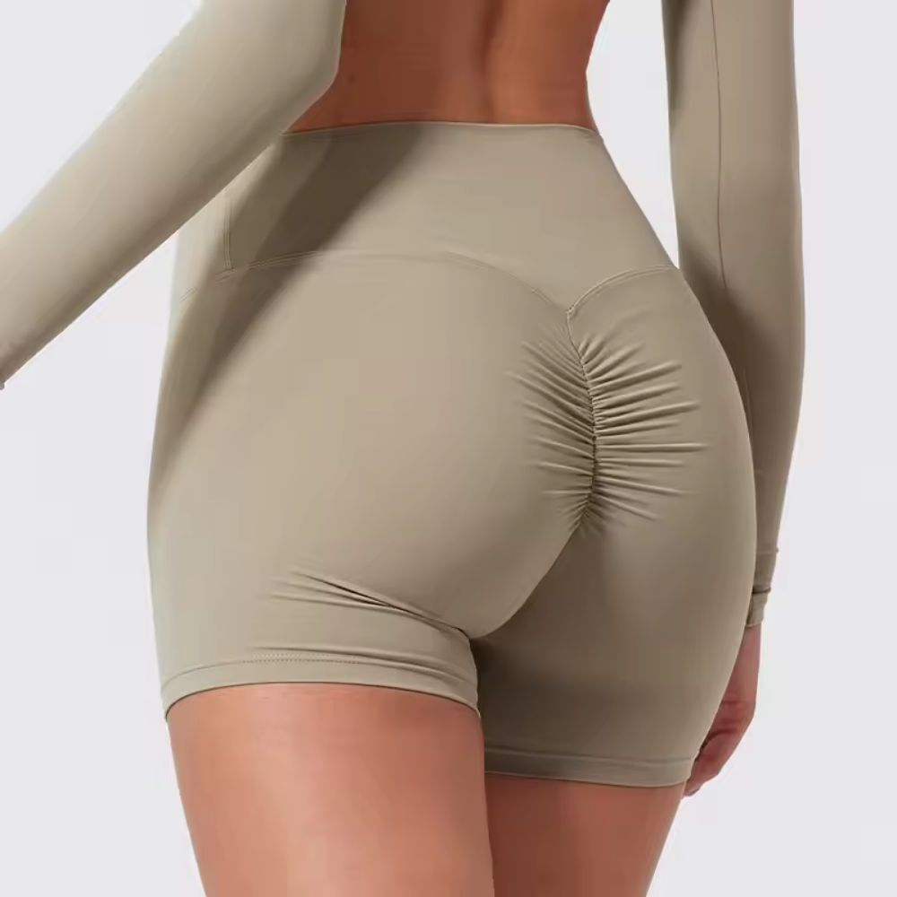 Hoch taillierte Gymshorts für Damen
