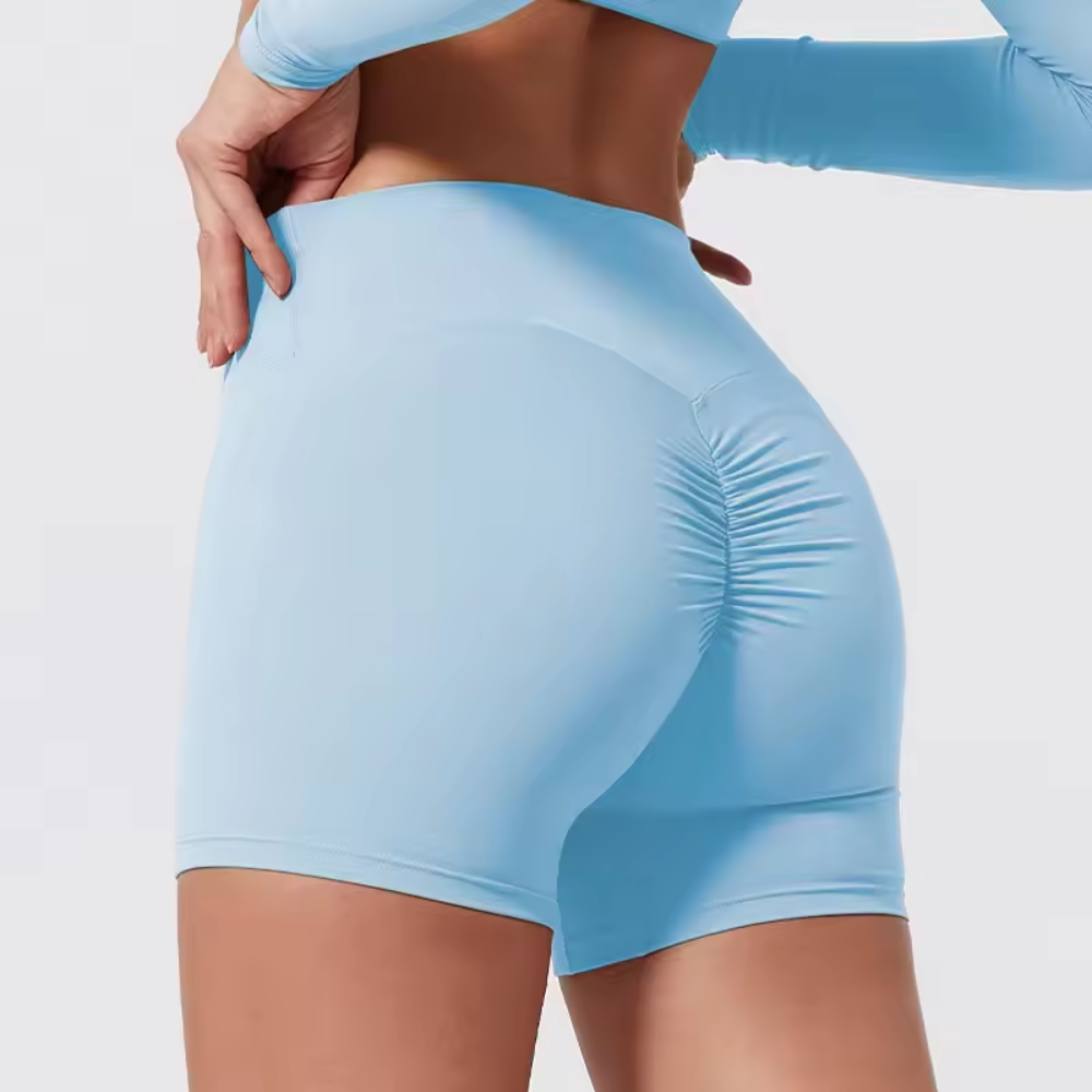 Hoch taillierte Gymshorts für Damen