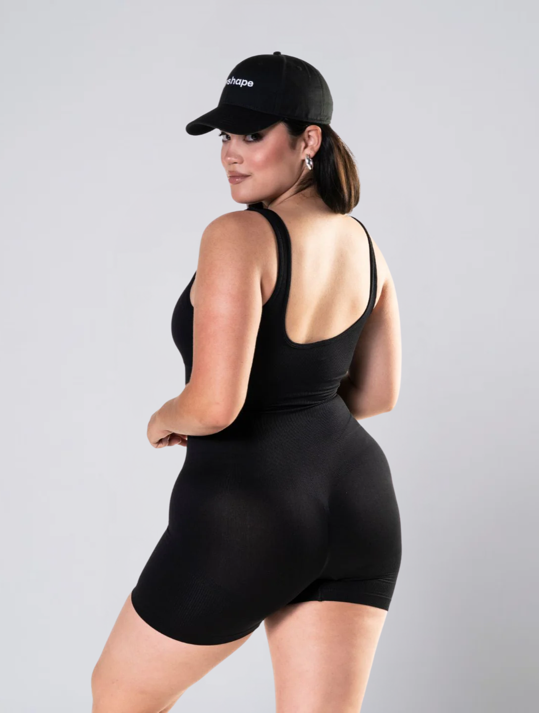 Seamless Shapewear Jumpsuit for Women – Square Neck One Piece with Wide Straps