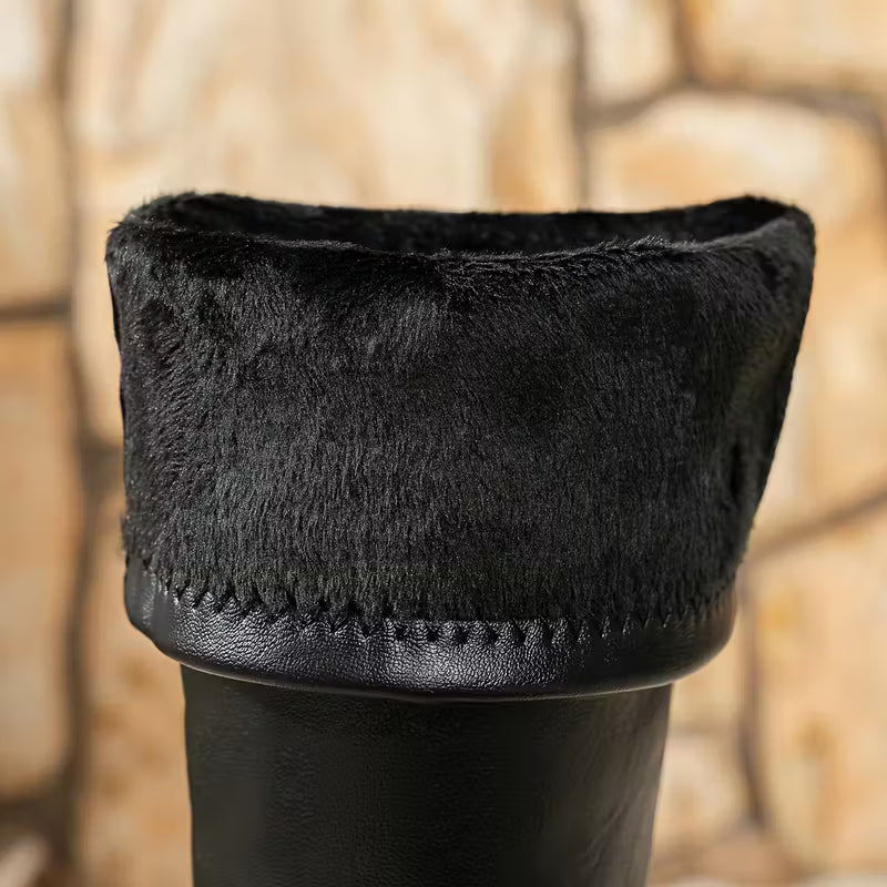 Kniehohe Reitstiefel für Damen | Fleecegefüttert Hochschaft