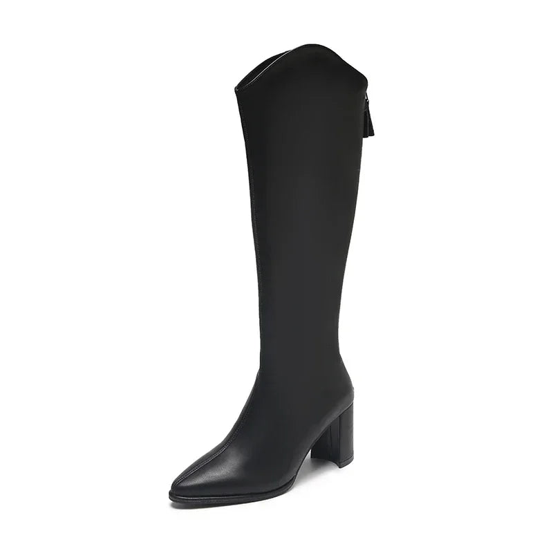 Knee high boots for women | High shaft block heel