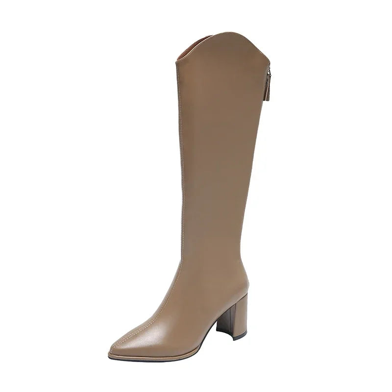 Knee high boots for women | High shaft block heel