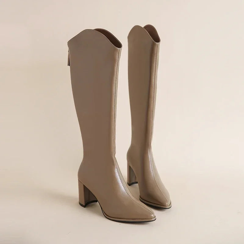 Knee high boots for women | High shaft block heel