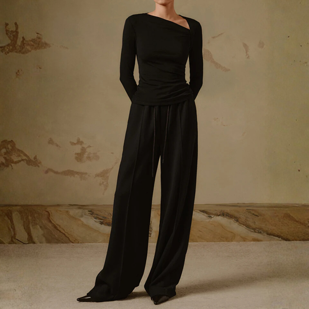 Langarmshirt für Damen | Asymmetrisches Design