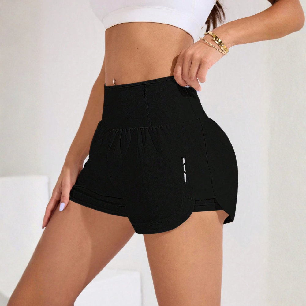 Laufen Shorts für Damen | Elastische Taillen-Shorts mit Taschen