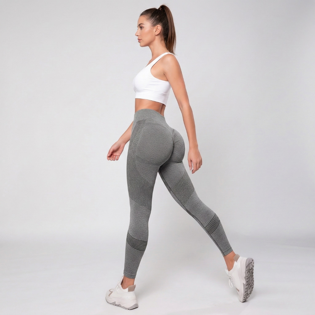 Seamless High Waisted Gym Leggings for Women – Stretch Workout Leggings with Wide Waistband