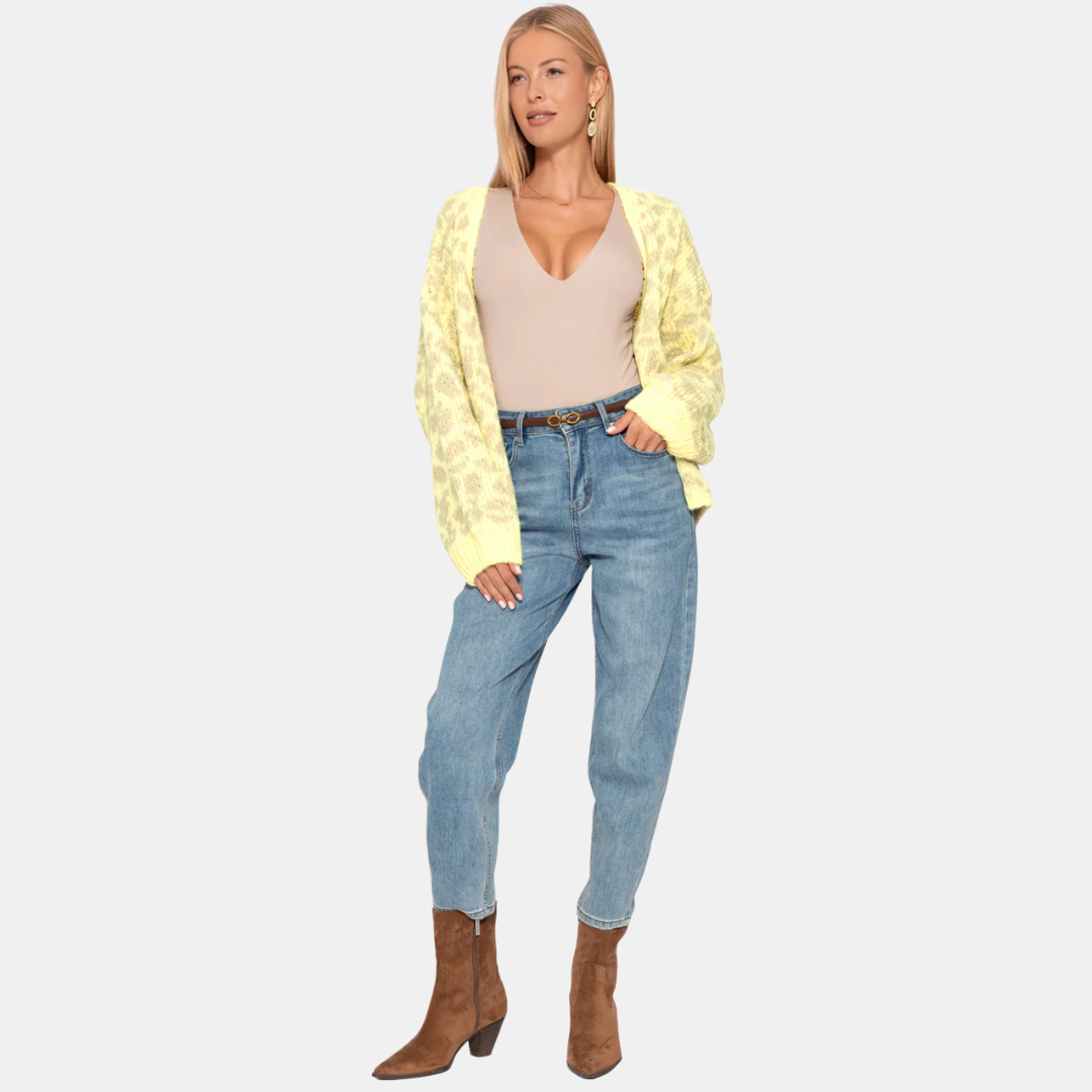 Leopardenmuster Damen-Wintermäntel | Offen Front