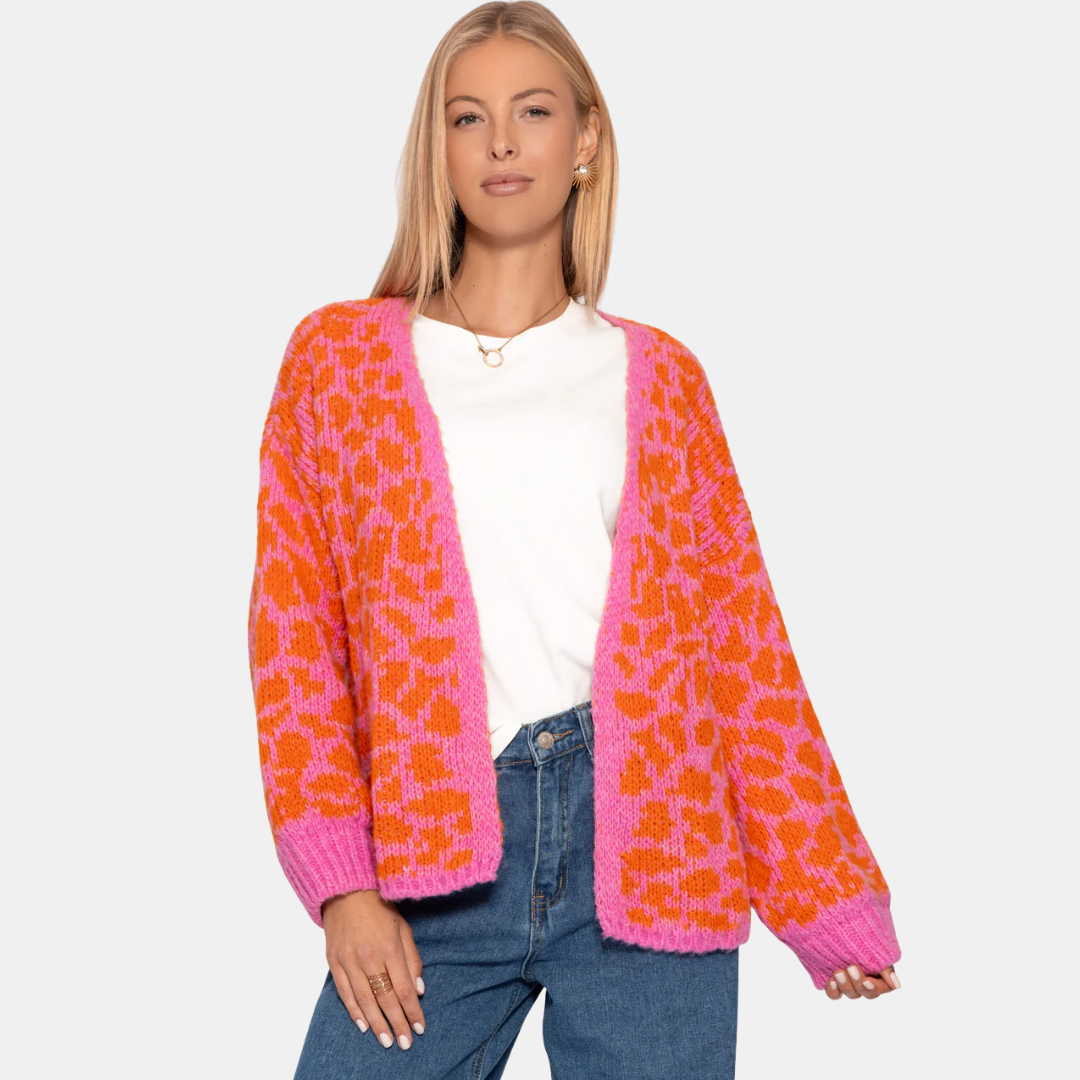 Leopardenmuster Damen-Wintermäntel | Offen Front