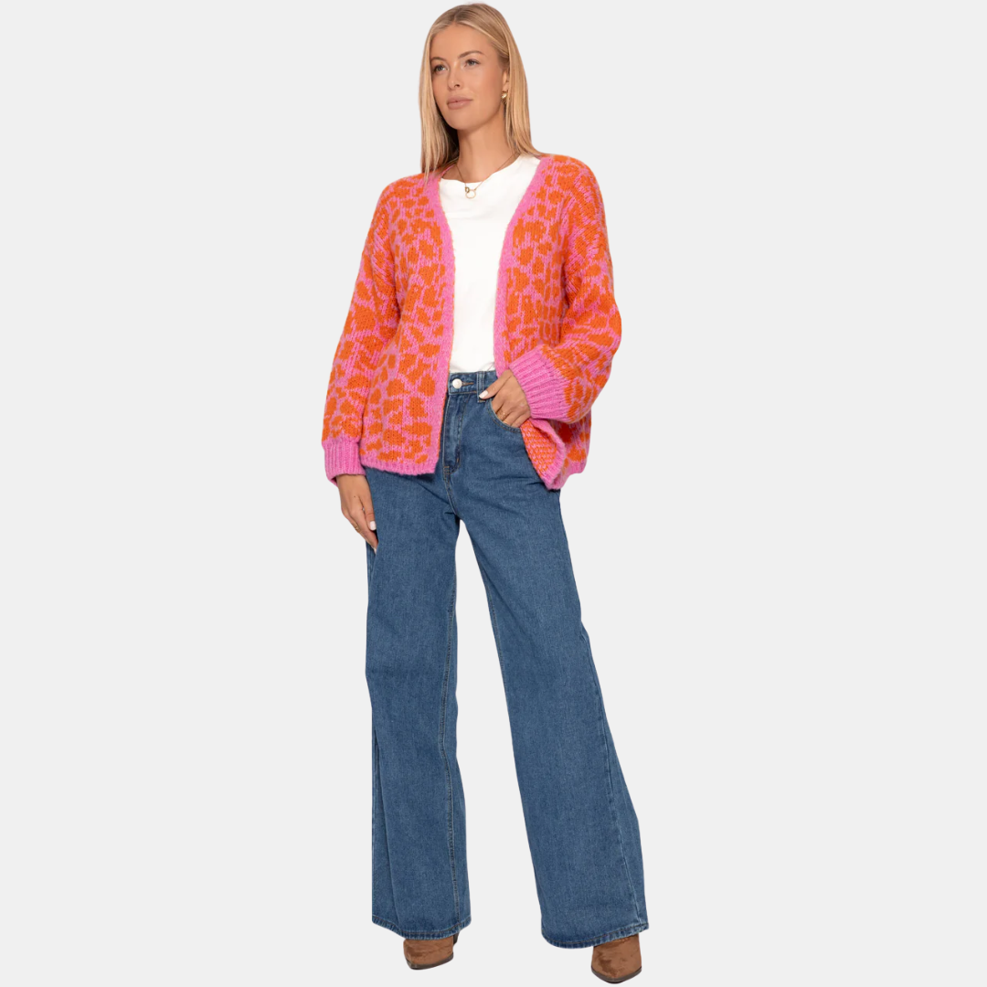 Leopardenmuster Damen-Wintermäntel | Offen Front