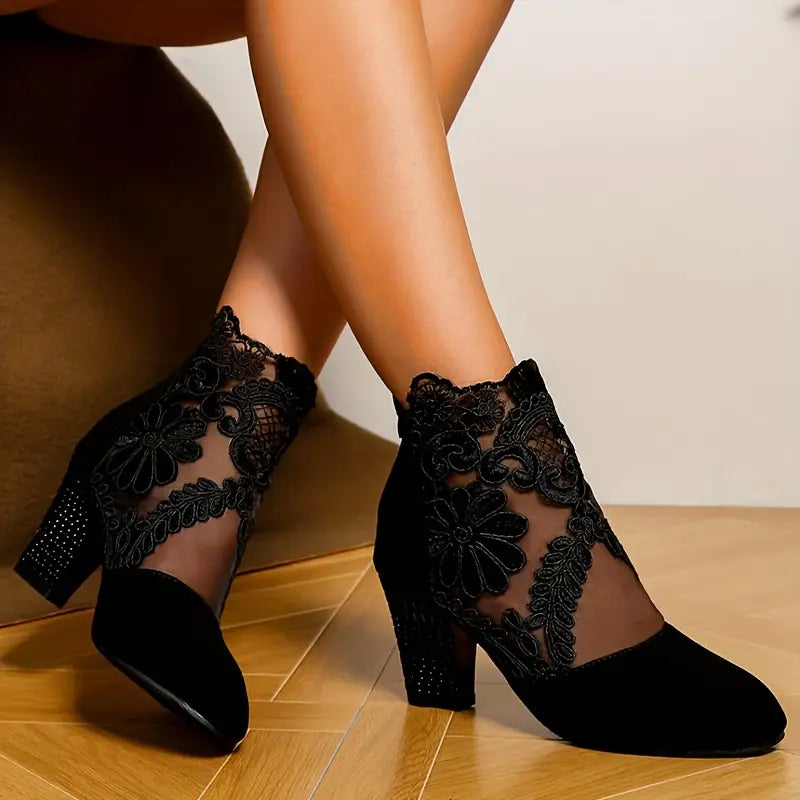 Mid-Calf Heel Boots for Women | Medium shaft height