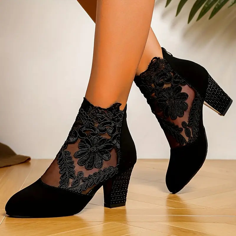 Mid-Calf Heel Boots for Women | Medium shaft height