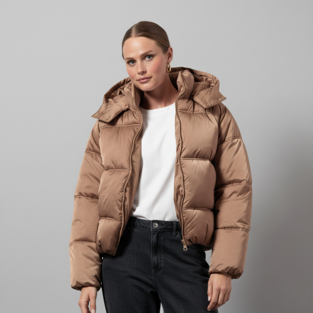 Kurze Pufferjacke Damen | Isolierende Außenschicht