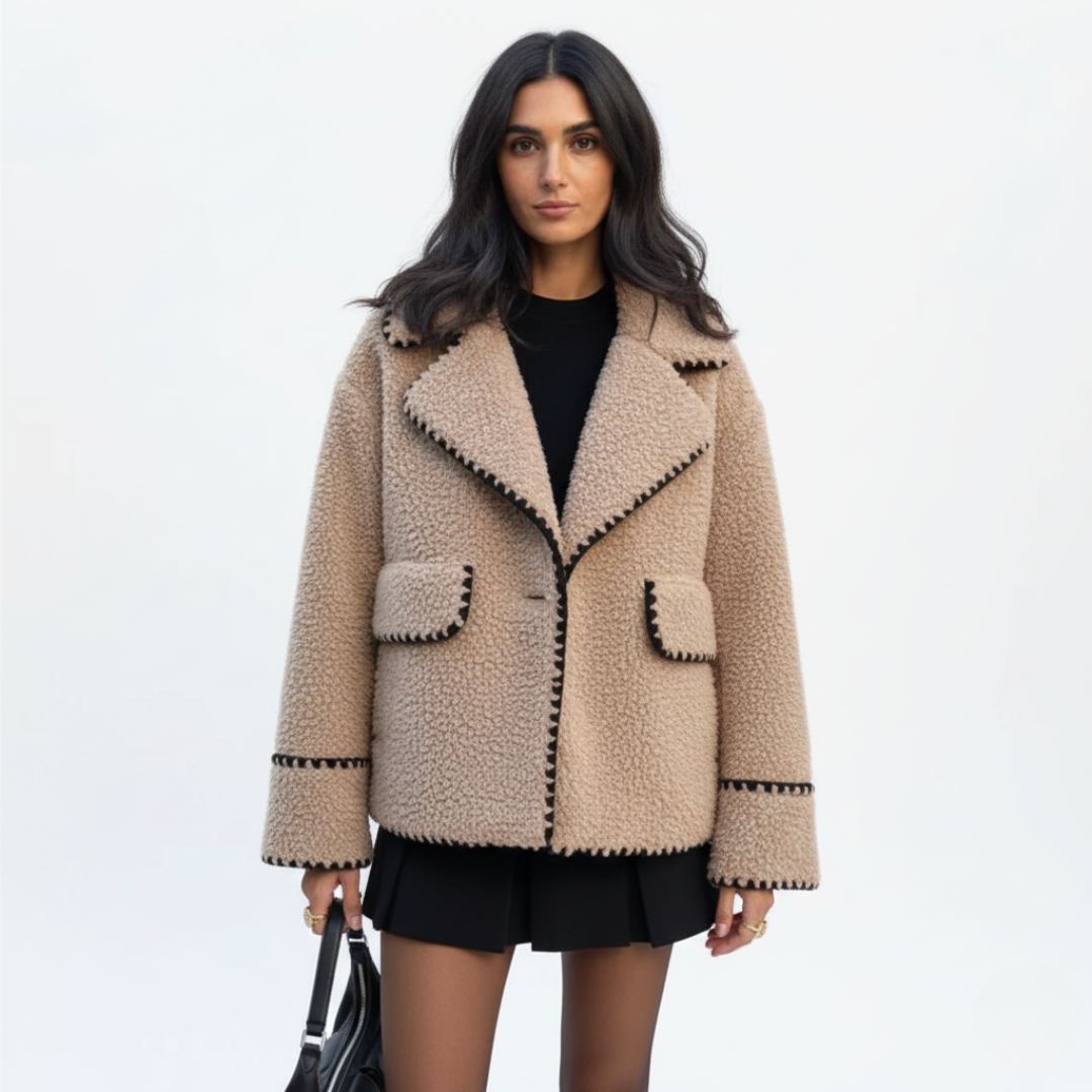 Women's Fluffy Teddy Jacket | with Zipper