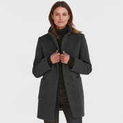 Eleganter Langer Mantel mit Knöpfen