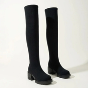 Overknee-Stiefel mit Absatz für Damen | Elastischer Schaft