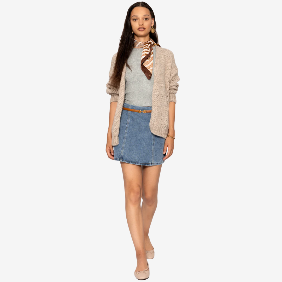 Oversized Strickjacke für Damen | Offenes Design vorn