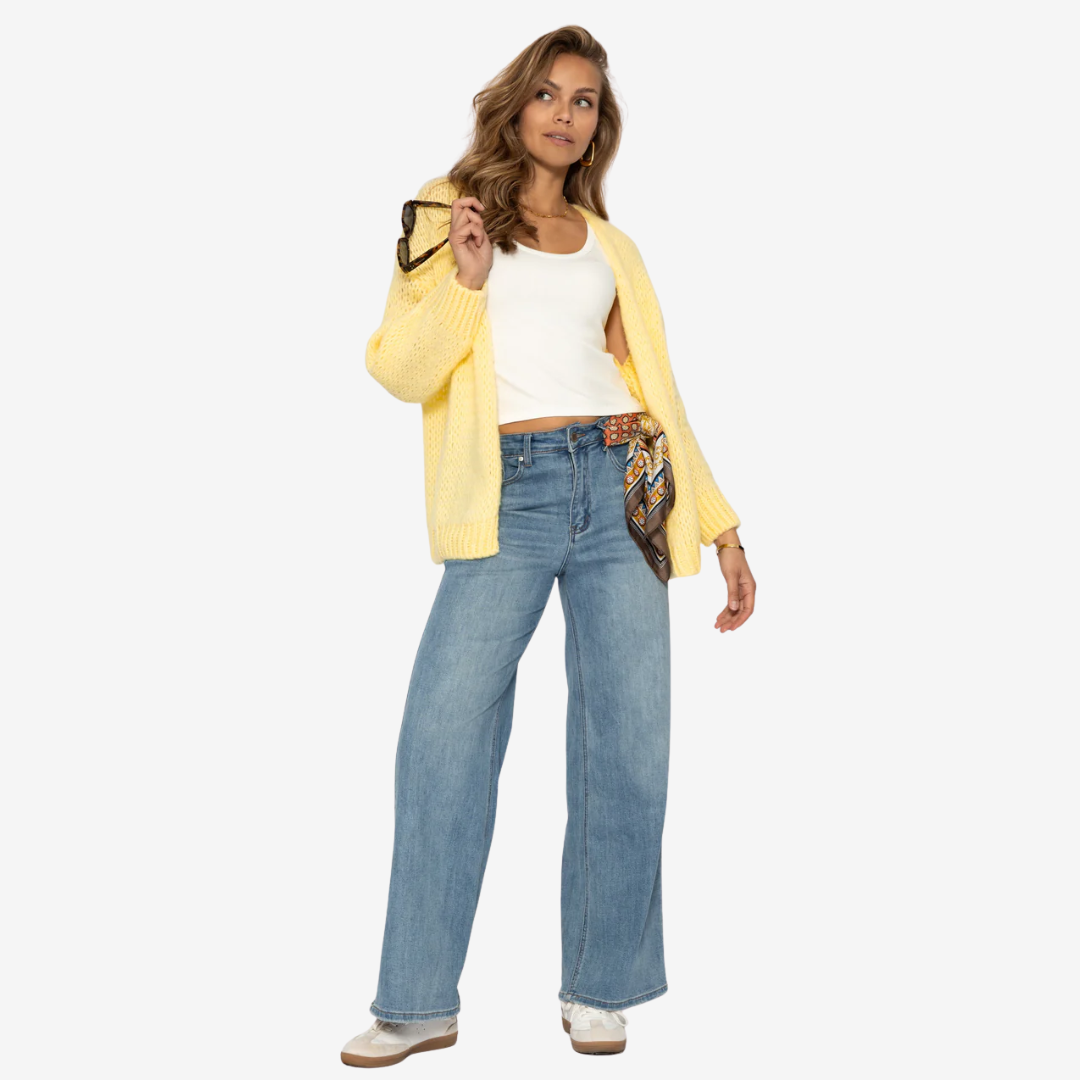Oversized Strickjacke für Damen | Offenes Design vorn