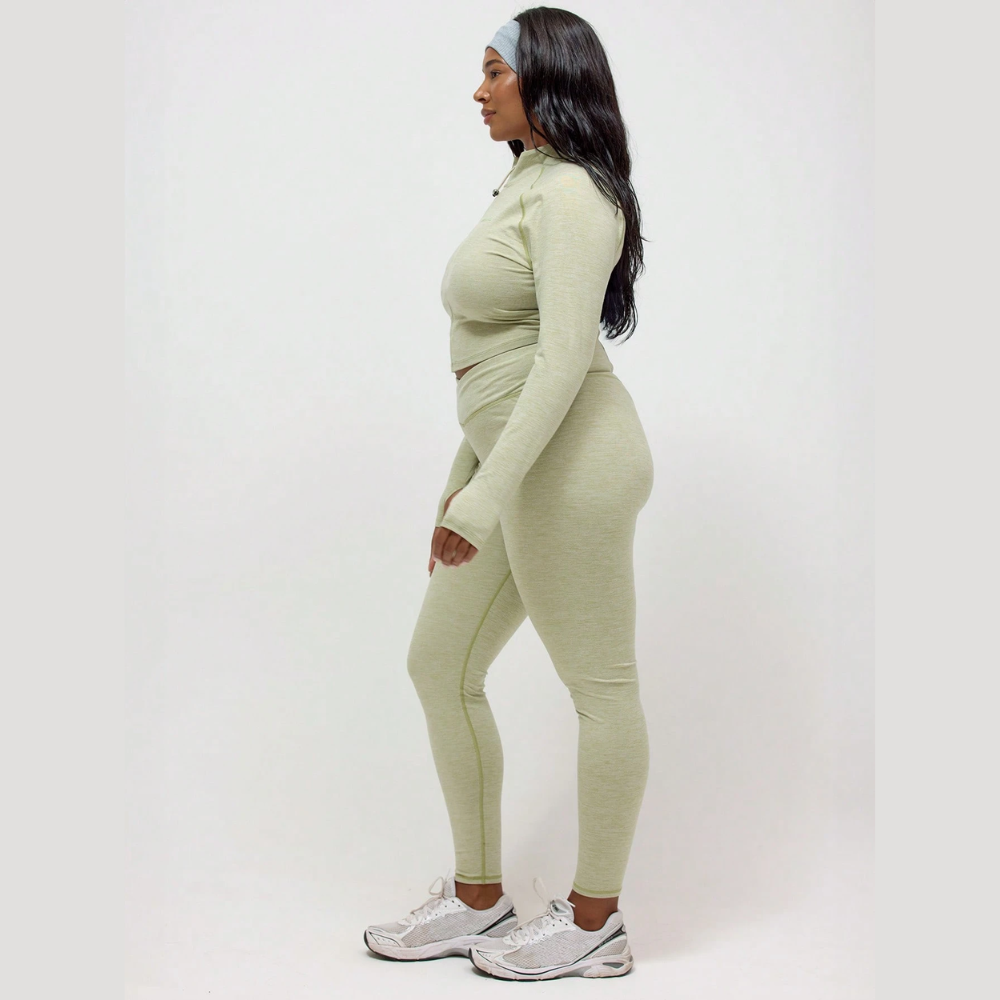 Plus Size Set mit Jacke und Crossover-Leggings für Damen