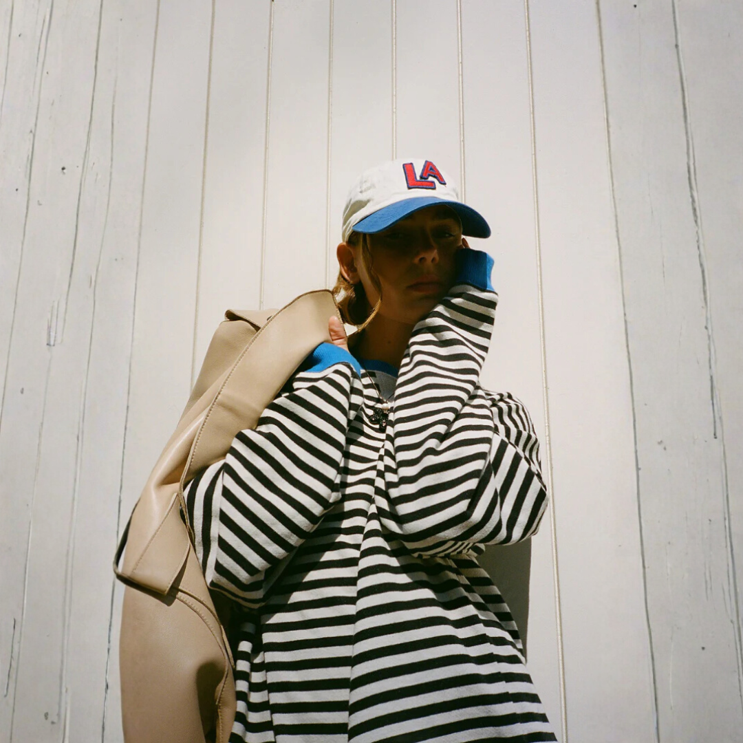 Gestreifter Pullover Damen | Mit Kontrastdetails