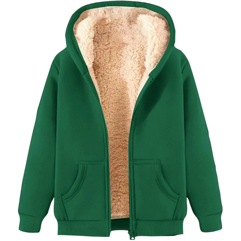 Damen jacke | Fleece Hoodie mit Reißverschluss