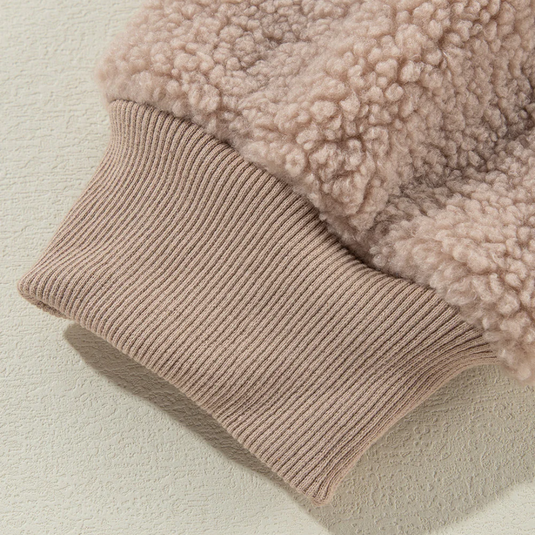 Women's Teddy Jacket with Zipper Pockets | Fluffy Winter Jacket