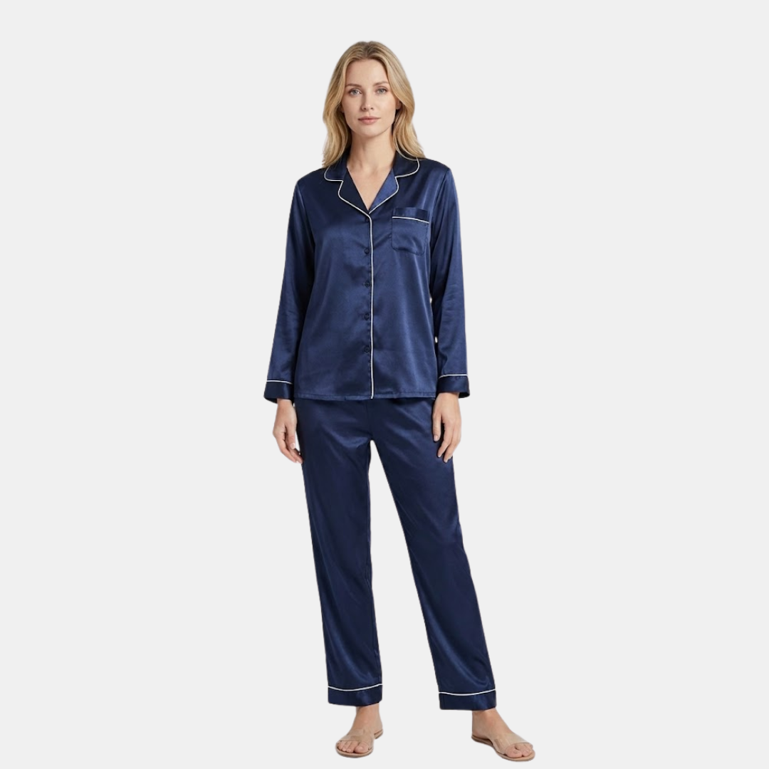 Seiden-Nachtwäsche Pyjama Set für Damen | Oversize Passform