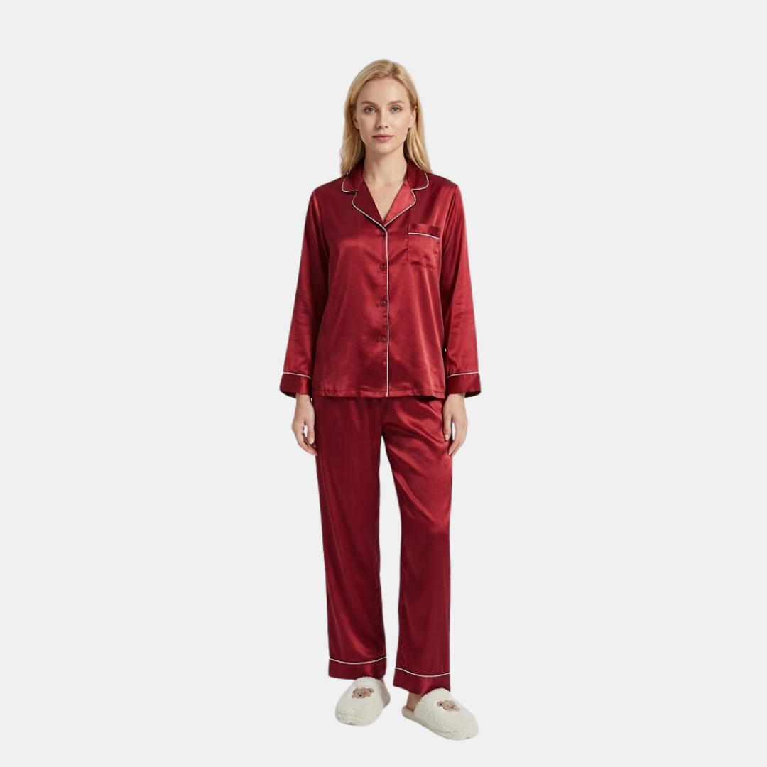 Seiden-Nachtwäsche Pyjama Set für Damen | Oversize Passform