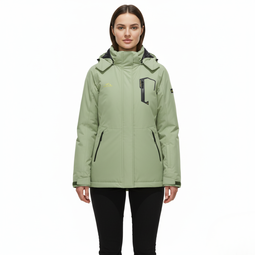 Ski Jacke Damen | Wasserabweisende Winterjacke mit Kapuze
