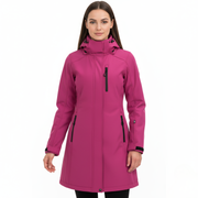 Lange Softshell Jacke Damen | Mit Fleecefutter für Outdoor