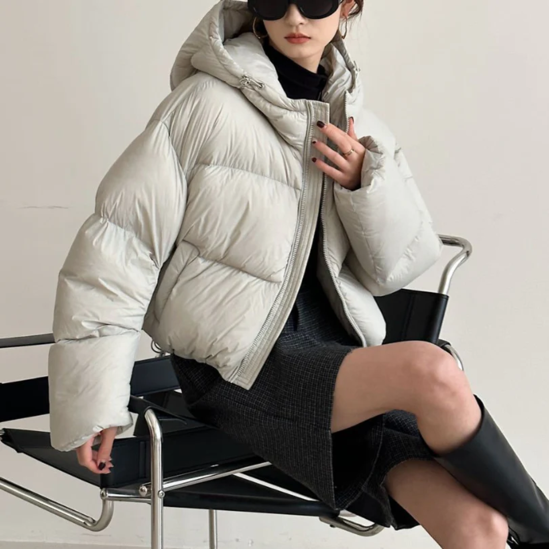 Stepp Pufferjacke Damen mit Kapuze | Isolierende Außenschicht