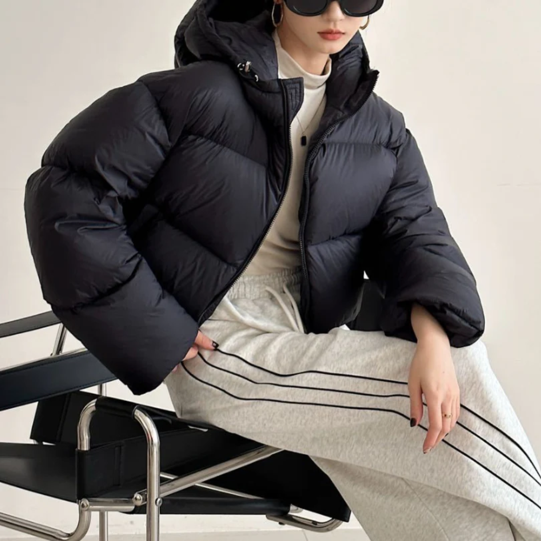 Stepp Pufferjacke Damen mit Kapuze | Isolierende Außenschicht