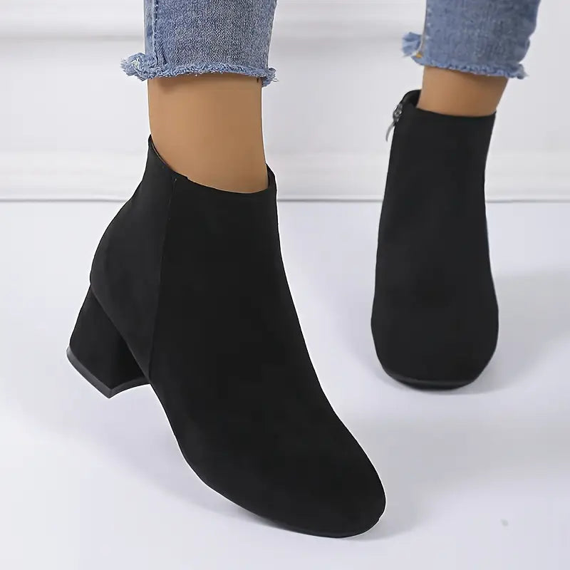 Block heel boots for women | Monochrome