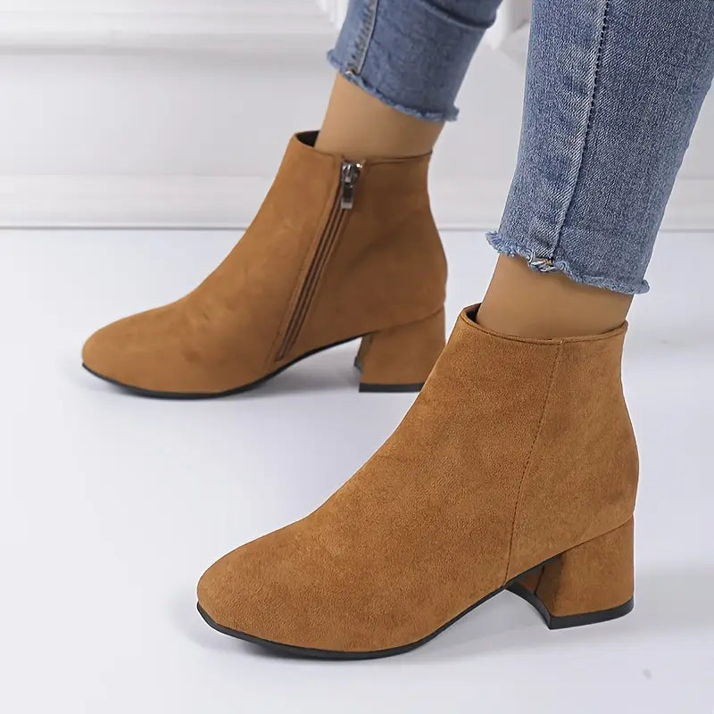 Block heel boots for women | Monochrome
