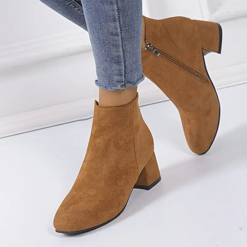 Block heel boots for women | Monochrome