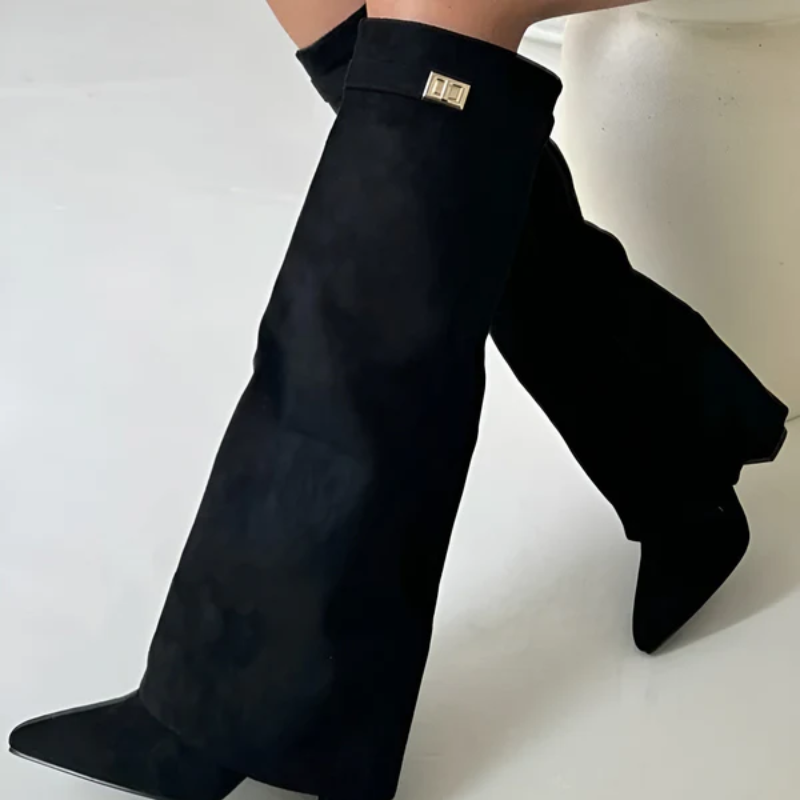 Stiefeletten Damen | Blockabsatz mit Schnalle