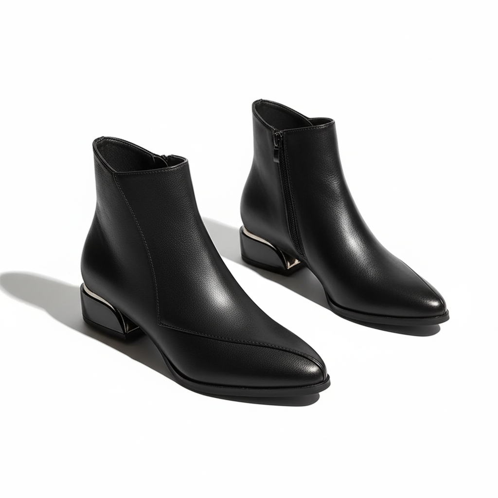 Stiefeletten mit Absatz für Damen | Kroko Prägung