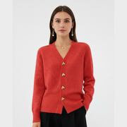 Strickjacke aus für Damen | Knopfleiste vorne