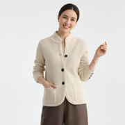Strickjacke mit Knöpfen für Damen | Klassischer Verschluss vorne
