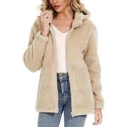 Fleece Teddy Jacket | Hooded Jacket with Zipper