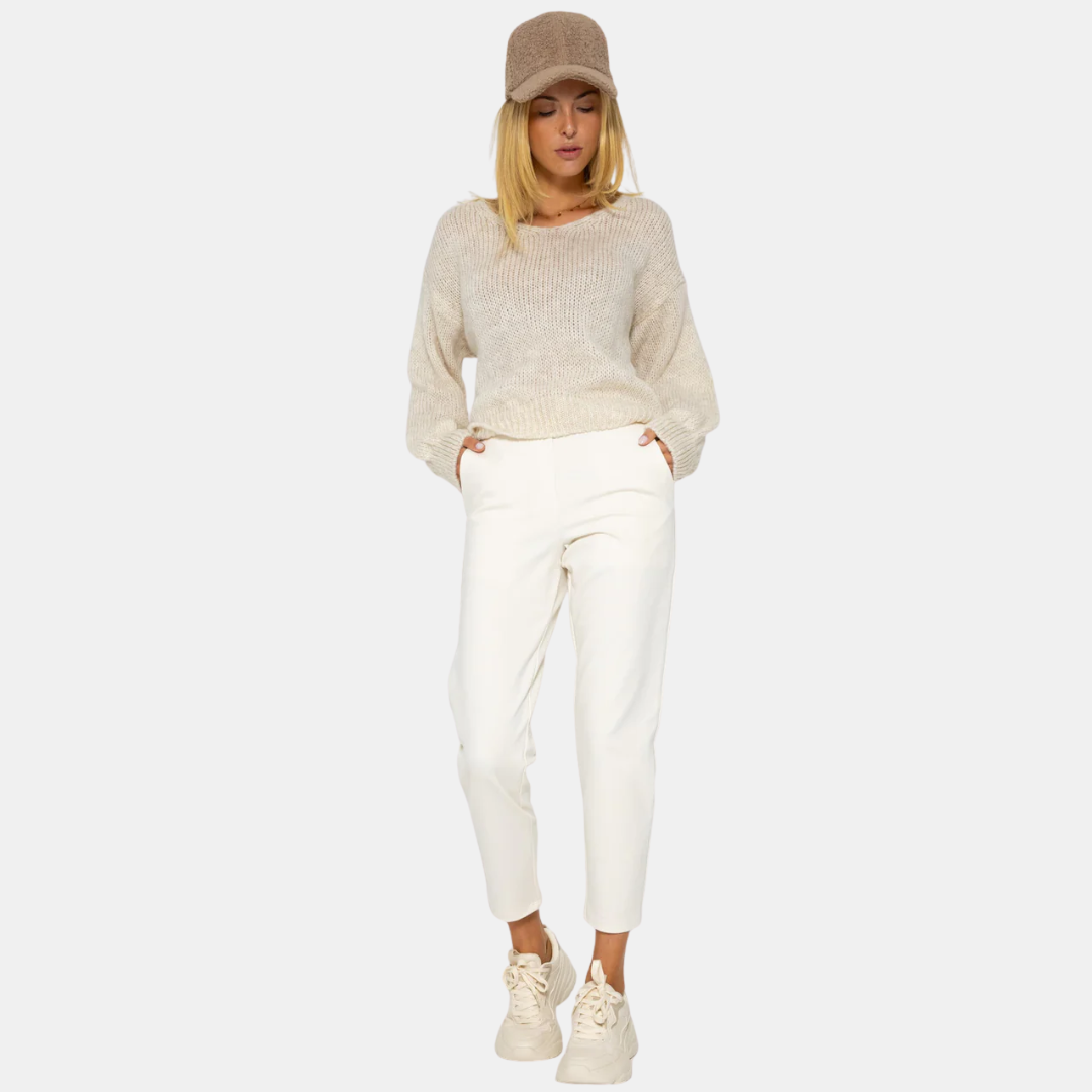 V-Ausschnitt Pullover für Damen | Langarm Strick