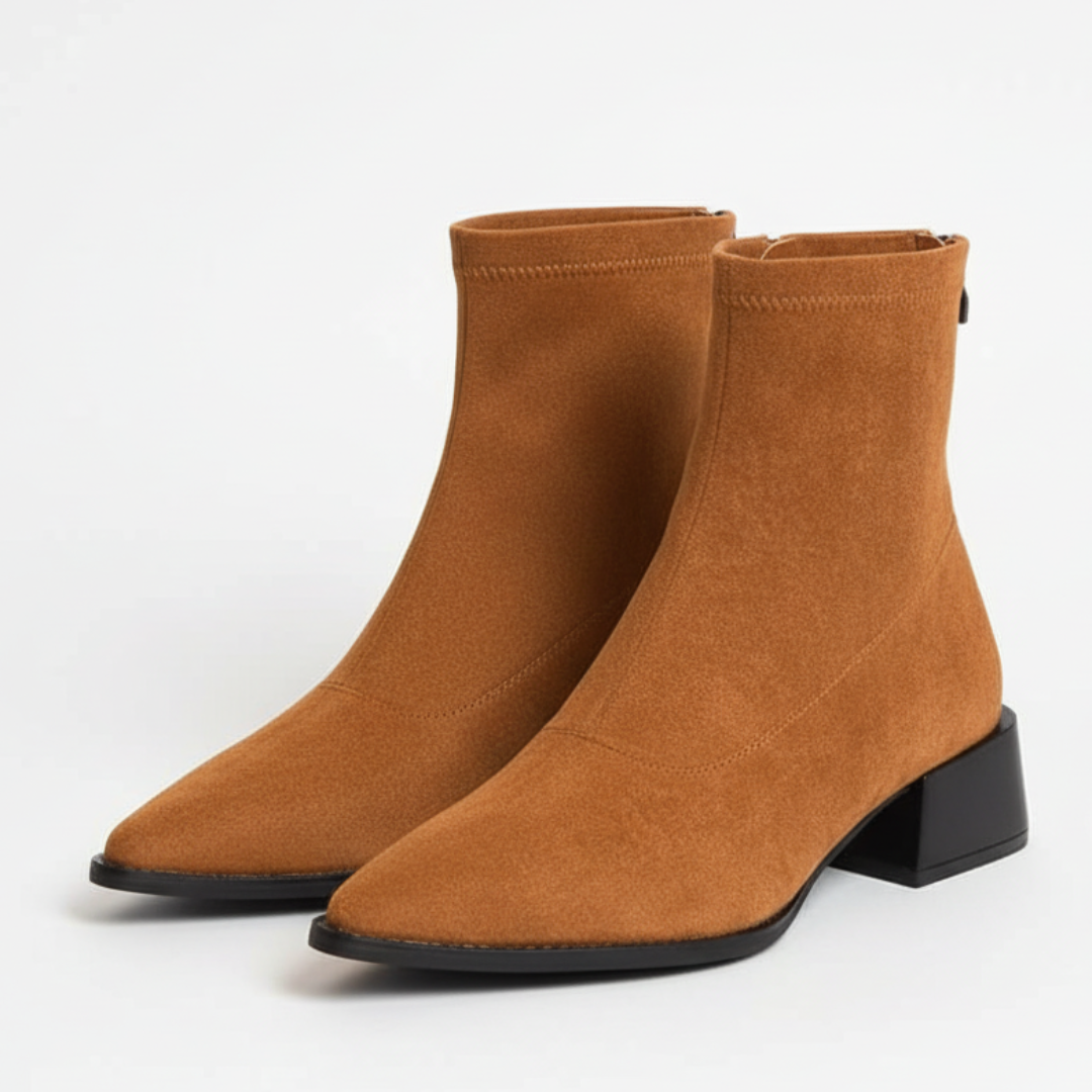 Suede ankle boots for women | Rubber outsole