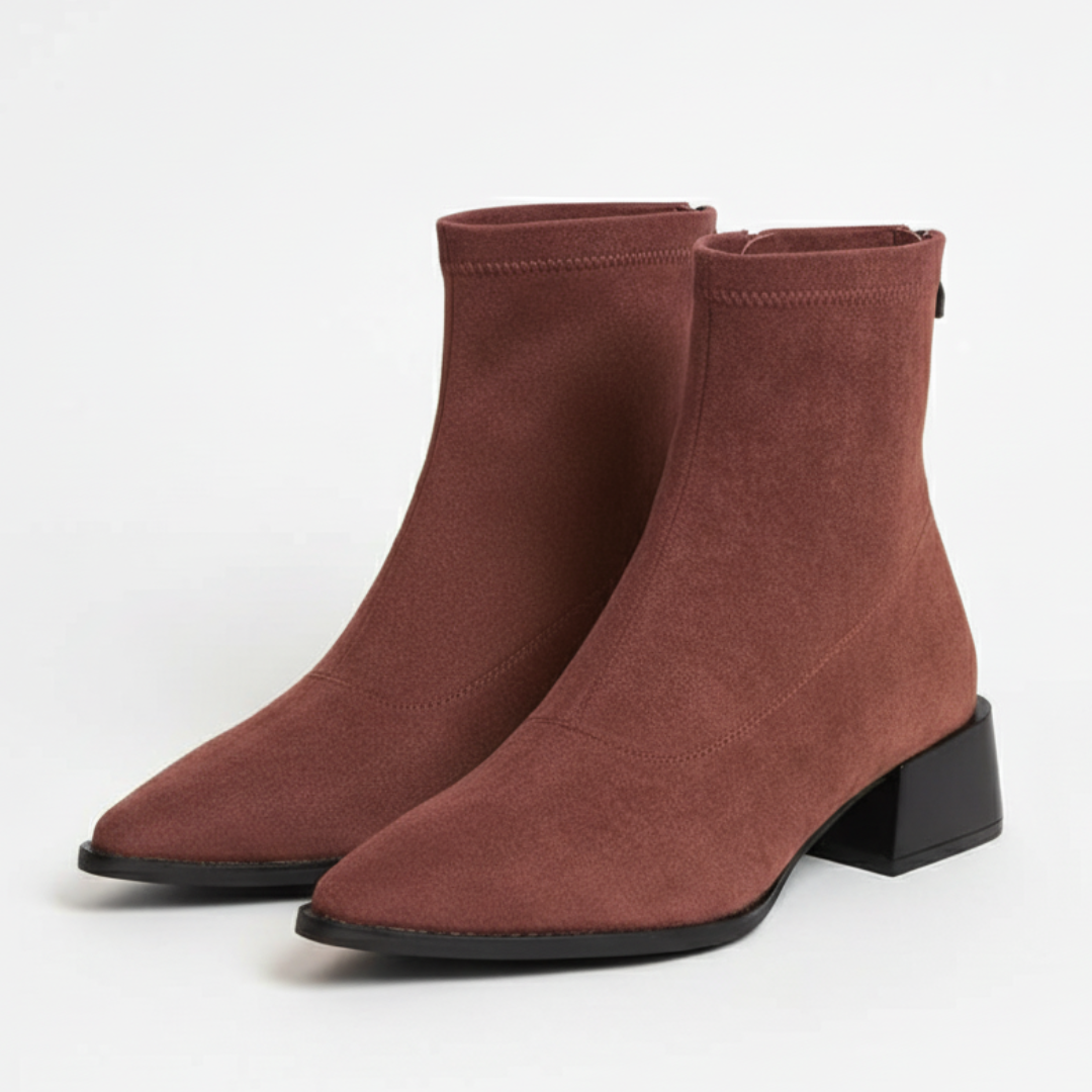 Suede ankle boots for women | Rubber outsole