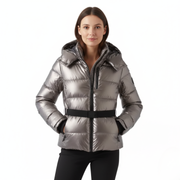 Winterjacke Damen mit Kapuze | Dicke Parka mit Gürtel