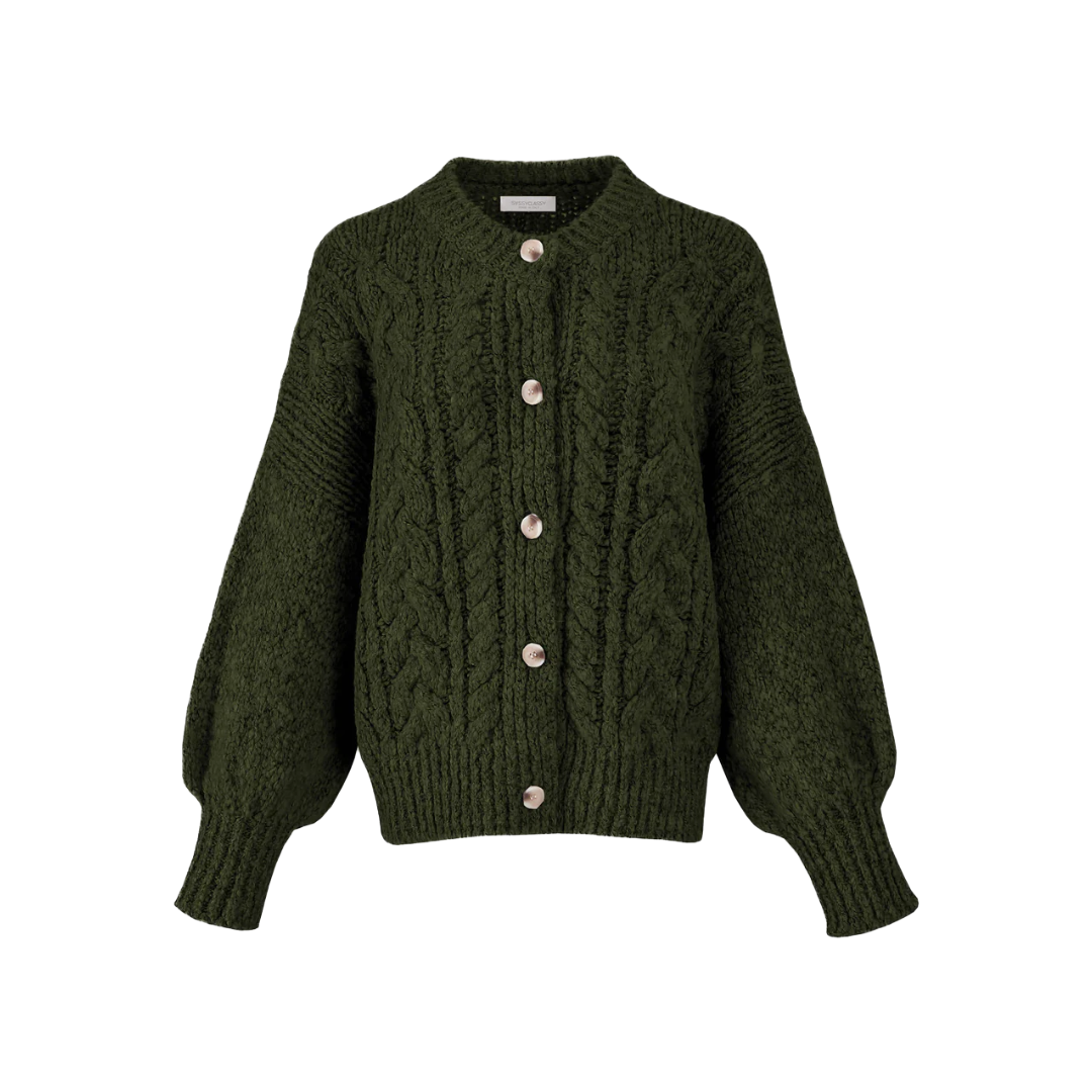Zopfmuster Strickjacke damen | Weiches Strick