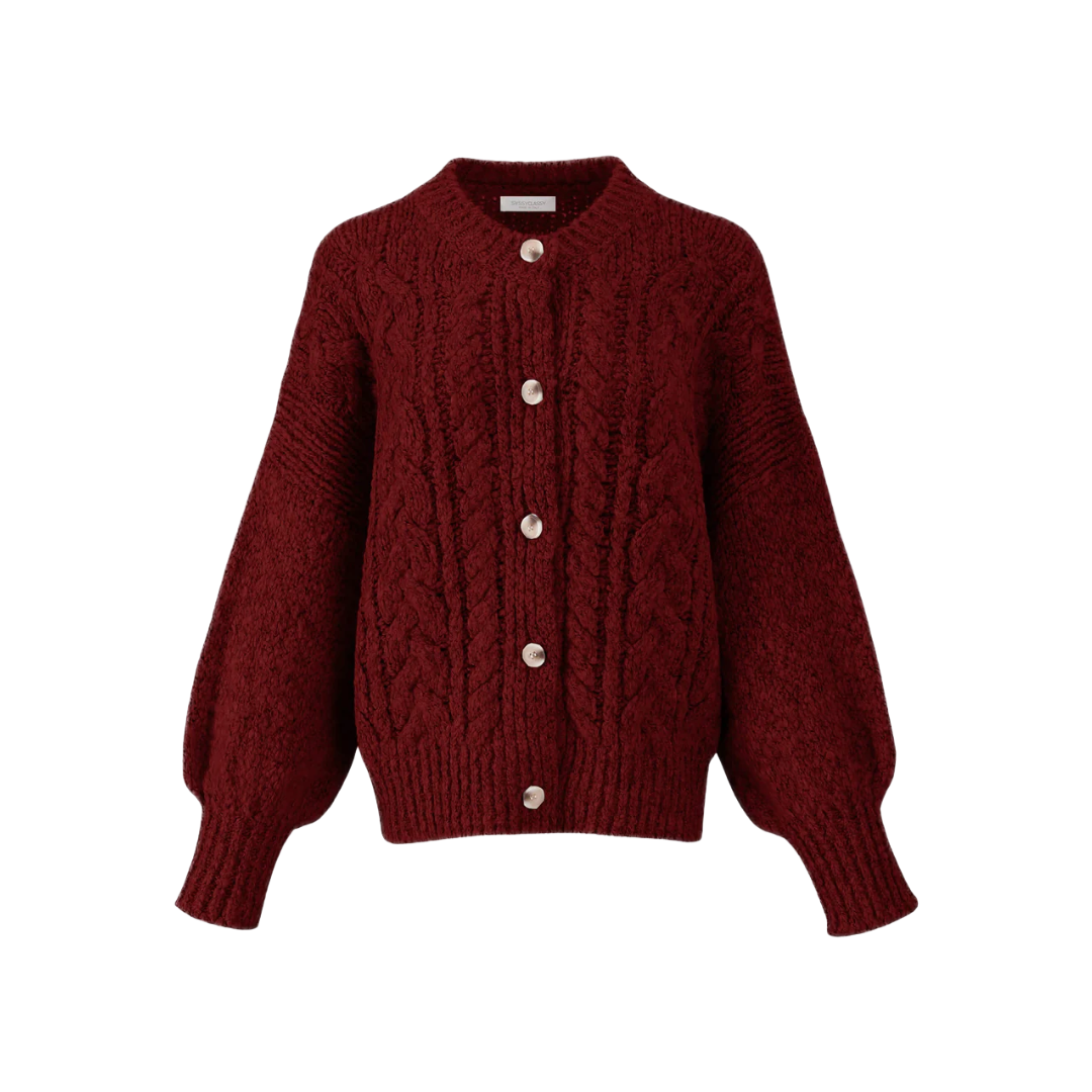 Zopfmuster Strickjacke damen | Weiches Strick