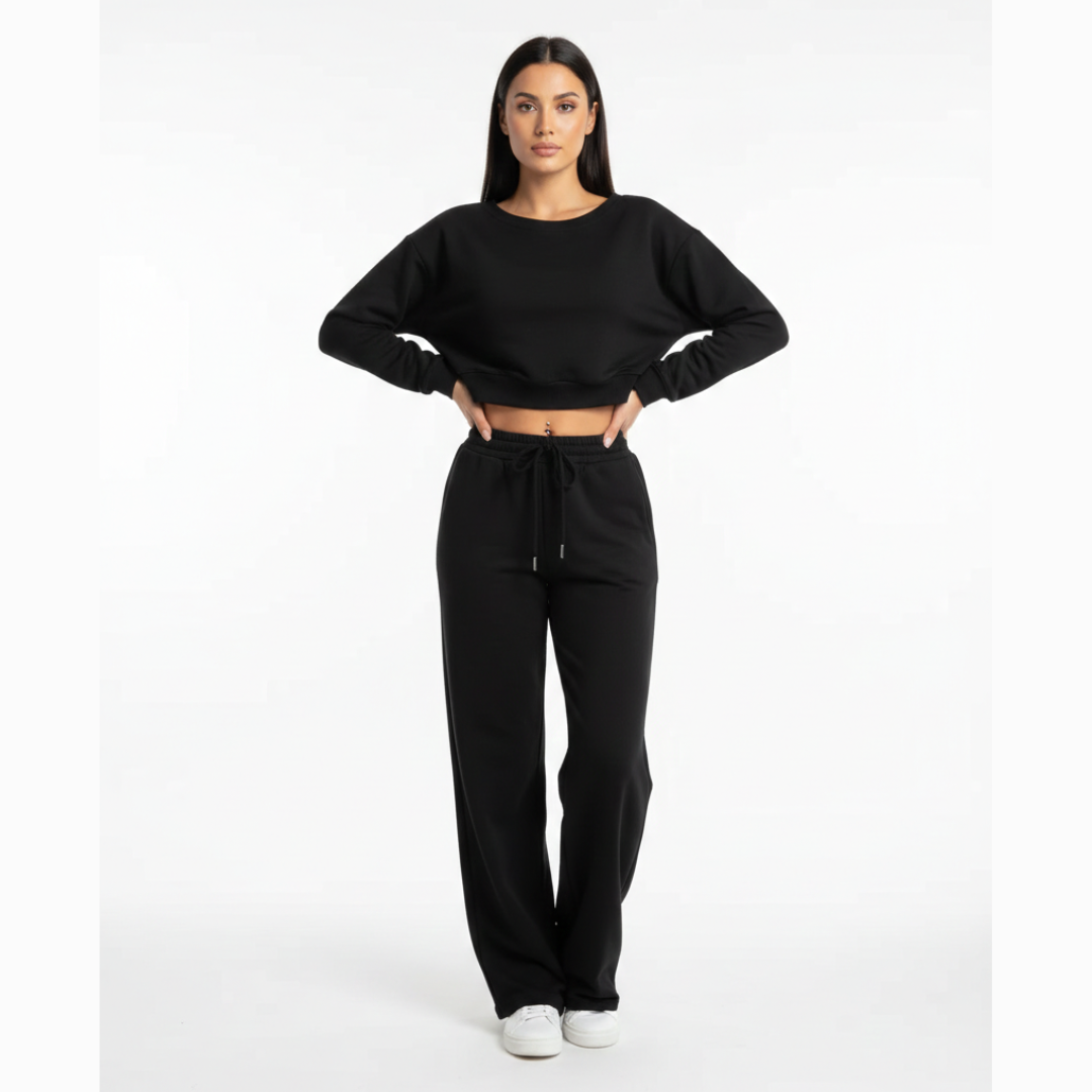 Two-piece tracksuit for women | Off the shoulder