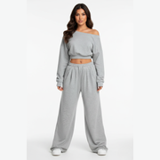 Two-piece tracksuit for women | Off the shoulder