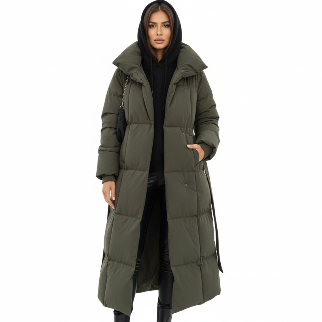 Übergroßer Parka für Damen | Design mit Gürtel