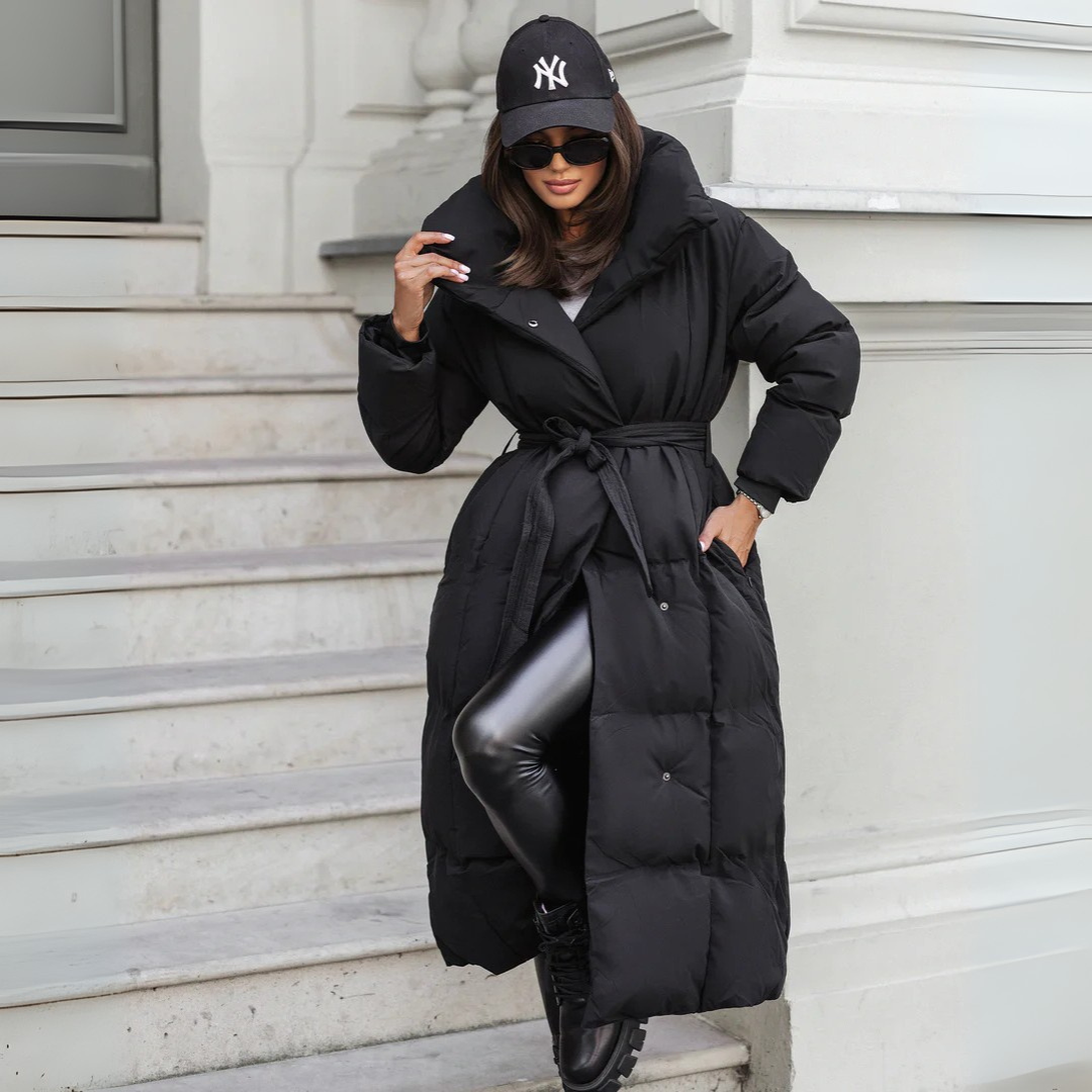 Übergroßer Parka für Damen | Design mit Gürtel